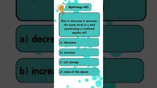 Hydrology MCQ #pyq #hydrology #civilengineering #civilengineergirl56 👍