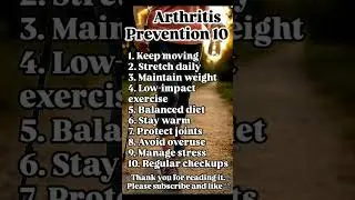 🦵 Arthritis Prevention 10#ArthritisCare #Joint #Health #SeniorLife #HealthyAging