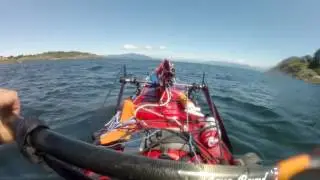 kayaksailing from the Ballenas islands back to Nanaimo