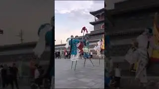#temple fair #Folk Culture #Street performance #stilts