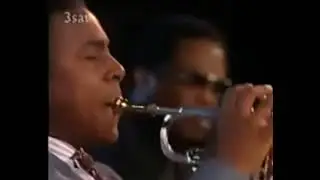 Roy Hargrove tearing it up with Freddy Hubbard and Jon Faddis looking on 