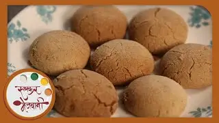 Eggless Nankhatai | Recipe by Archana | Indian Sweet Cookies / Homemade Biscuits in Marathi