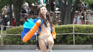 神戸まつり2023 今年の青姫！？KOBECOO 2018年にも青姫と一緒に出演されていた美女ダンサー 神戸祭り サンバカーニバル2023 Kobe Samba Carnival 2023