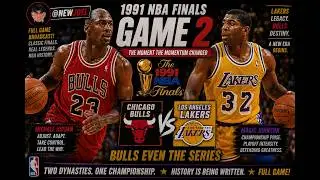 1991 NBA Finals Game 2 &ndash; Lakers at Bulls | FULL Broadcast | Jordan Takes Control