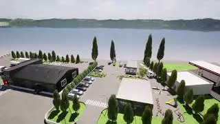 🚛 Logistics & Service Complex Concept | Twinmotion Animation | Industrial Hub with Rest Area & Cafe