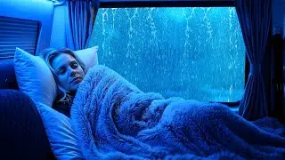 Within 3 Minutes You Will Fall into an Instant Sleep with Heavy Rain & Thunder on a Car at Night