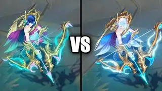 Fae Dragon Ashe vs Paragon Chroma Comparison (League of Legends)