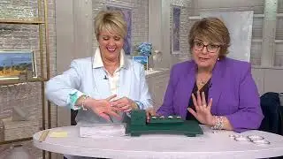JAI Sterling Silver Exotic Gemstone Basketweave Band Ring on QVC