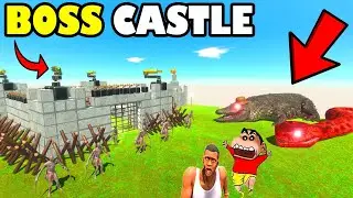 BOSS CASTLE vs SHINCHAN and CHOP WORLD WAR in ANIMAL REVOLT BATTLE SIMULATOR