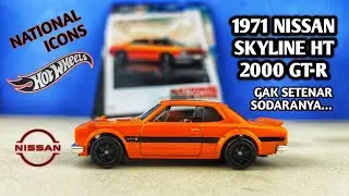 Eps773 Warna-nya JDM Banget! 1971 NISSAN SKYLINE HT 2000 GT-R HAKOSUKA HOT WHEELS NATIONAL ICONS