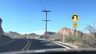 Crazy Mountain Drive with Deadly Curves and 1000s of Saguaro Cacti