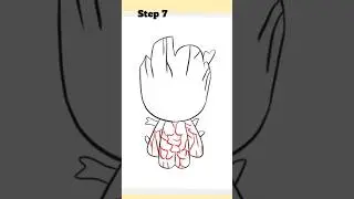How to Draw Baby Groot -Easy Drawing Tutorial for Kids #drawingforkids