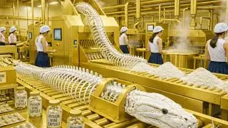 Inside a Modern Python Snake Bone Processing Factory | From Raw Skeletons to Medicinal Capsules