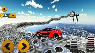 impossible car tracks stunt racing gameplay 2020