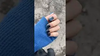 Best design 🩵💙🖤 #nailcolor #french #nailinspo #nailinspo #nails