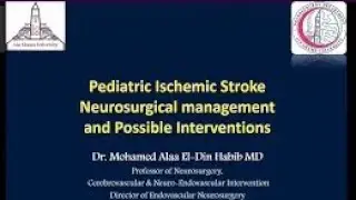 Pediatric Ischemic Stroke Neurosurgical management and Possible Interventions Dr.Mohamed Alaa EI-Din