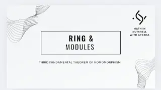 Third fundamental theorem of Homomorphism/ Isomorphism/ epimorphism |Ring theory | Ring and modules