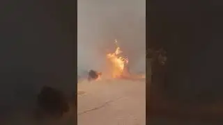 uncontrolled veld fire in Namibia (Rehoboth)