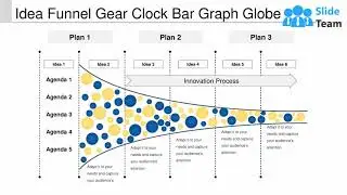 Idea Funnel Gear Clock Bar Graphs Globe
