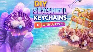 🐚Elegant Seashell Keychains | Resin Craft|UV resin||#youtube #tutorial #resinart 