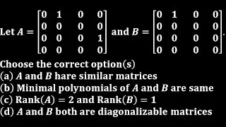jordan canonical form || minimal polynomial || diagonalizable || block matrix