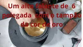 Alto falante de 6 polegada especial com o tempão da cor de ouro veja a reforna dele