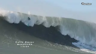 Pulled it - Colin Dwyer at Mavericks 1/5/24 ⚡️ #surf  #mavericks #youtube #powerlinesproductions
