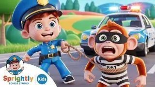 Baby Police Song! Let's Chase the Thief | Sing Along with sprightly  | Kids Songs and Nursery Rhymes