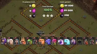 Crush this TH 10 Max base | Swag spells and CC | Clash of Clans