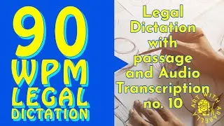 Legal dictation 90 wpm No. 10 | #legaldictation #shorthand #steno #stenographie #generaldictation