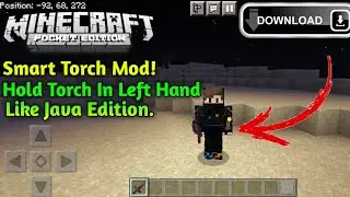 Minecraft Torch Mod (Hold Torch In Left Hand) Like Java Edition