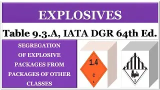 Segregation of Class 1 packages - IATA DGR TABLE 9.3.A
