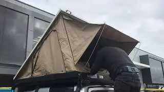 Eezi-Awn Blade hard shell rooftop tent review and walk around by Tough Touring.