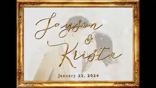 Golden Frame Watercolor Portrait Animation for Wedding LED wall