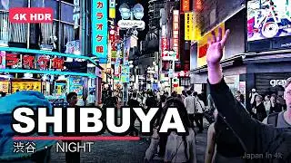 [4K HDR] TOKYO Shibuya Night Walk at 11:30 PM • [Tokyo Night Walk]🎆🤩