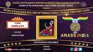 HARSHITA SHARMA (HARAYANA) CODE #ODI-J/05, ANASS INDIA.