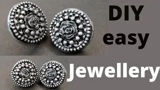 how to make silver oxidized jewellery | silver earrings