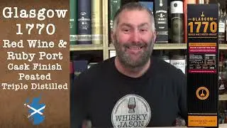 1770 Glasgow Distillery 2018/2022 Red Wine & Ruby Port Cask Finish Peated Triple Distilled Scotch
