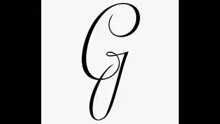 Stylish calligraphy of capital letter G