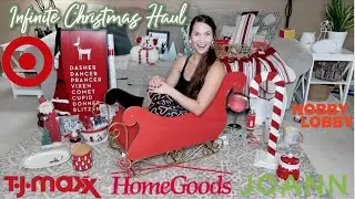 Infinite Christmas Decor Haul 2020!!  I Hear Those Sleigh Bells Ringin'! HomeGoods, TJ Maxx, Target+