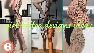 girl leg tattoo designs ladies / Women  girl tattoo ideas 2024