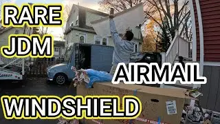 Finding rare JDM parts and getting it airmailed! Windshield for a rare Mira Walkthrough van.