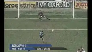 1996-1997 Milan vs Inter 1-1 Djorkaeff (rigore)