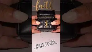 What&rsquo;s fits in my mini bag?..✨🤍#wimb #whatsinmybag #ysl #minibag #yslminicubeonachain