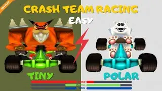 #2 Just two of us (Tiny Tiger Vs Polar) | Crash Team Racing (PS1) - 2 Players Crystal Cup EASY