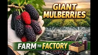 HOW GIANT MULBERRIES ARE GROWN 🍇 | Inside a Massive Mulberry Orchard & Factory Process