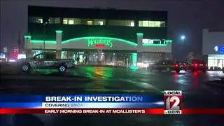 Attempted burglary at McAlister&rsquo;s Deli at the Shoppes of Kenwood