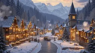 Twilight Jazz in a Snowy Alpine Village: Cozy Smooth Jazz Ambience for Study, Sleep & Deep Focus