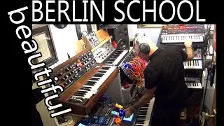 Berlin School Tangerine Dream style live jam Behringer MS-5 Odyssey Minimoog Moog Grandmother freak.