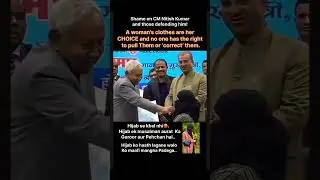 Bihar CM Nitish Kumar allegedly pulled a Muslim woman Hijab #womensrights #nitishkumar #hijab #short